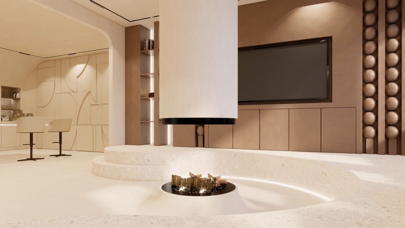 Forcrete showroom met microcement afwerking en maatwerk interieurontwerp door Style-Over.